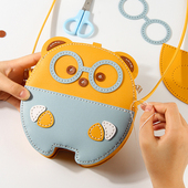 diy手工编织包包小熊嘟嘟包自制作材料包潮手缝送女友礼物斜挎包