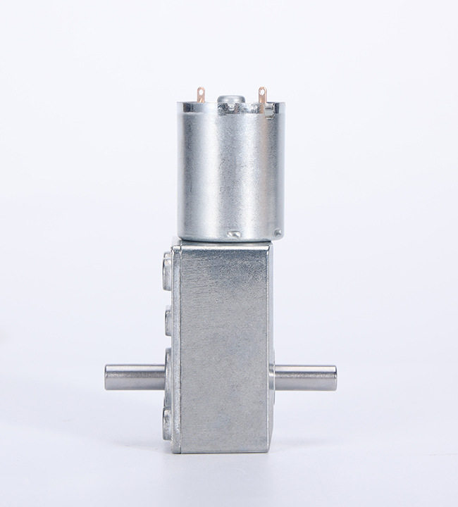 jgy370双出轴马达12v自锁力强轮涡轮蜗杆6v直流减速电机低速电机