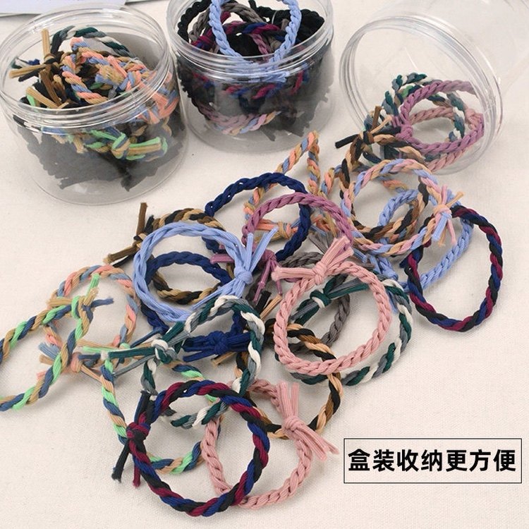 发圈头绳橡皮筋女扎头绑头发2025年新款成人儿童头饰弹性编织发绳