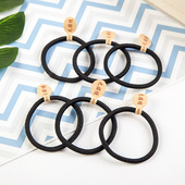 黑色基础打底粘胶贴纸无接缝皮筋 高弹成人DIY扎头发圈头绳摆地摊