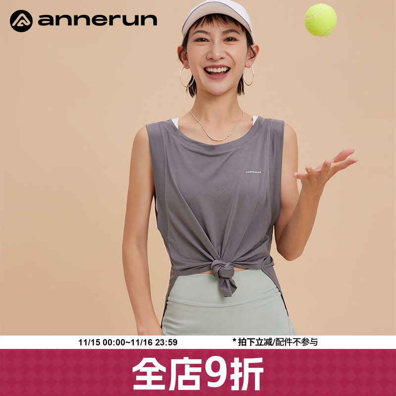 ANNERUN宽松无袖运动T恤