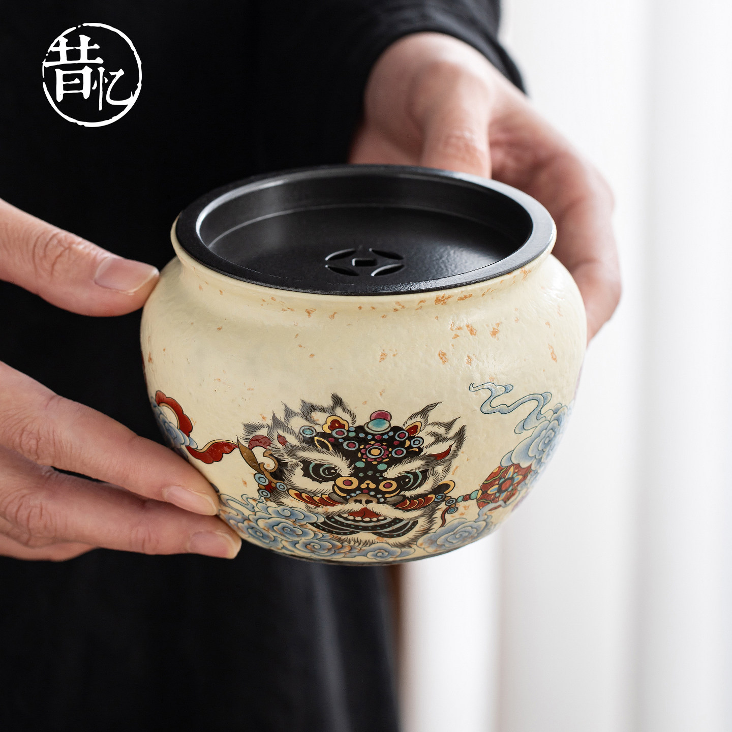 干泡台陶瓷建水茶洗茶渣缸废水缸高端精致水洗水盂茶具配件中国风