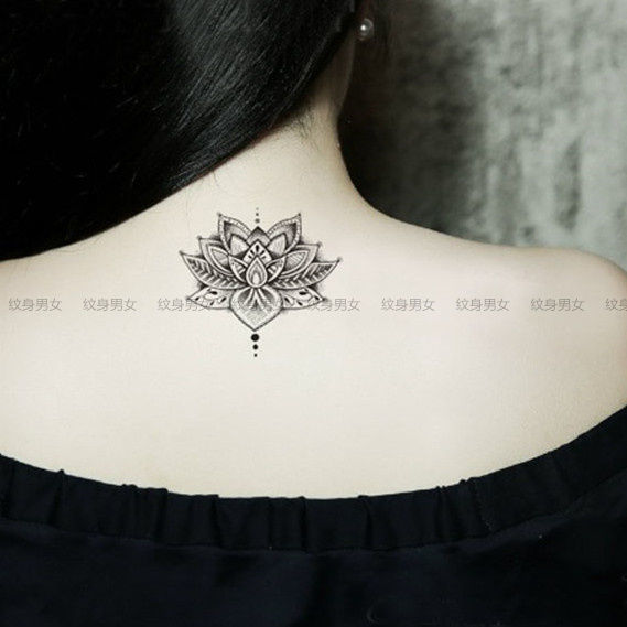 六道刺青梵文纹身贴 原创刺青 莲花仿真男女 防水纹身贴