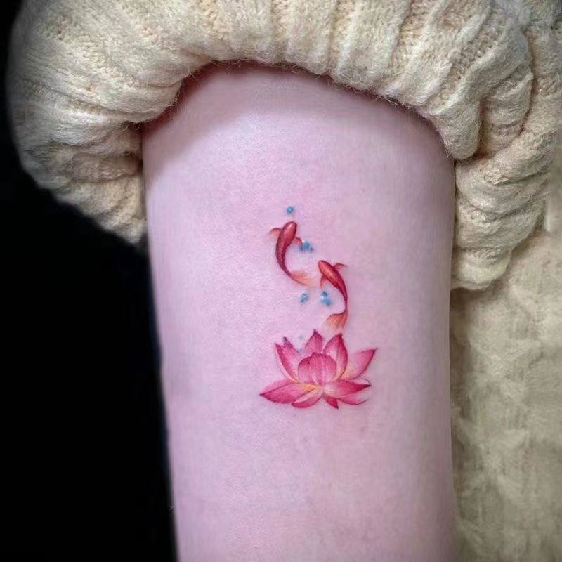 锦鲤游莲好运锦鲤招财彩色纹身贴防水持久潮流新款学生小清新新款,家居饰品,其他贴饰,淘宝优惠券,粉丝福利购,淘宝优惠卷