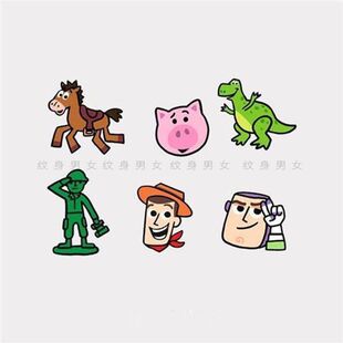 kids儿童纹身贴 玩具总动员组合 插图 巴斯光年