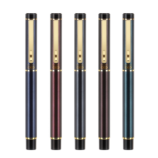 宝克全金属大容量0.7mm中性笔重手感水笔学生用碳素笔黑色办公签字笔商务高档高颜值硬笔书法练字笔金属笔夹