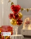 Рубиновый красный настольный поплавок, модель B + 18-дюймовое красное сердце + лампа из медной проволоки * 1 (купите 5, получите 1 бесплатно)
