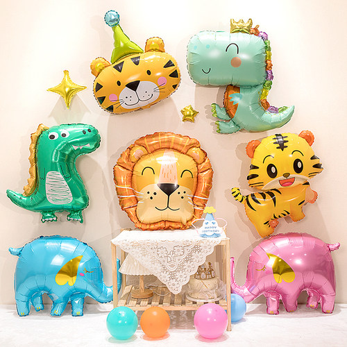 动物铝膜可爱装饰生日布置卡通