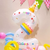 Свежий брендовый белый цифровой воздушный шар, детское вечернее платье