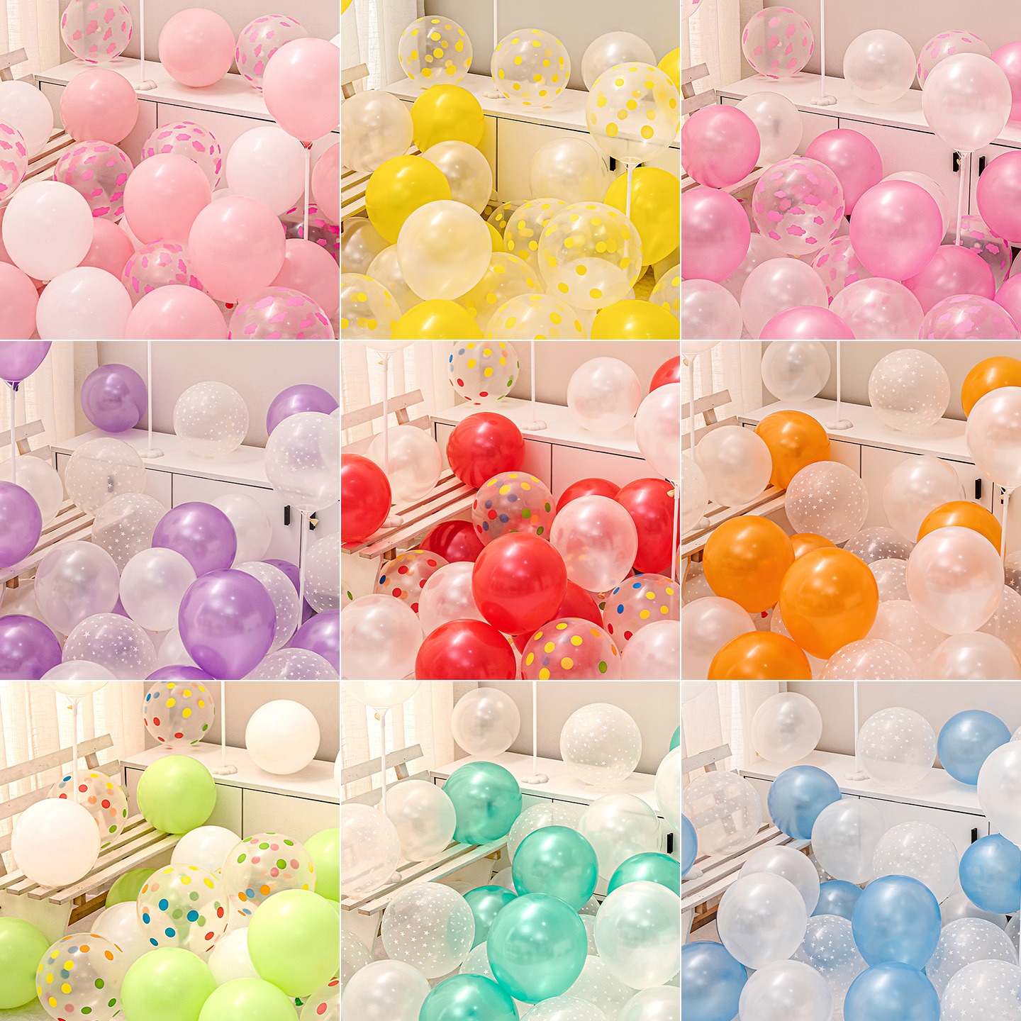 多巴胺彩色气球加厚防爆波点