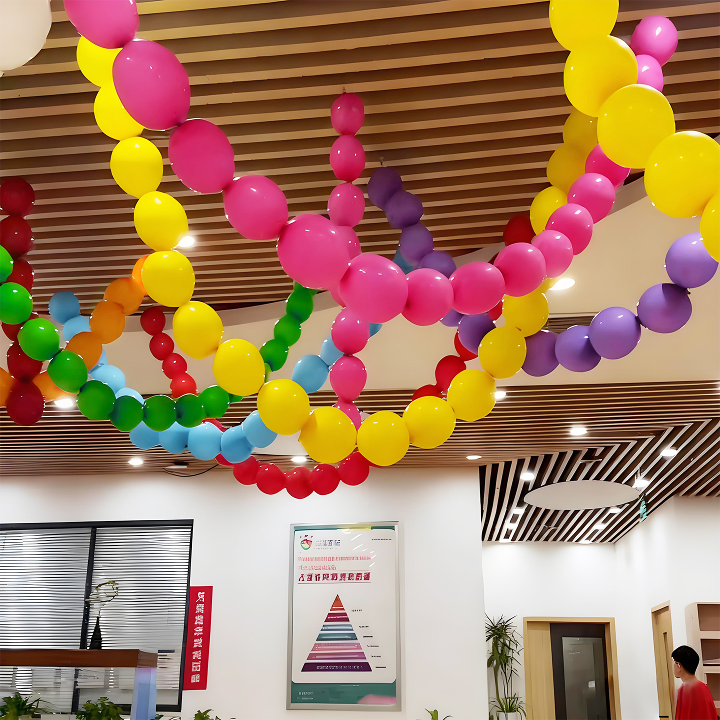 10寸尾巴气球串链多巴胺马卡龙