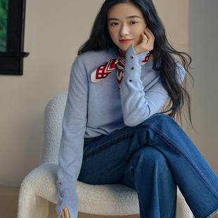 FJ27971N 100%苏格兰邓肯羊绒圆领衫 miss fantasy