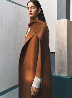 miss fantasy 100%纯山羊绒 围裹领双面呢大衣FO481723N