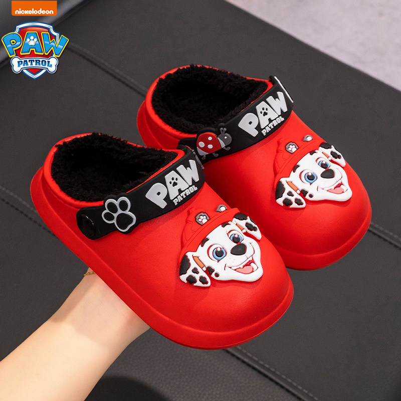 汪汪队儿童拖鞋女宝宝2025新款防滑小童居家保暖加绒加厚室内棉鞋