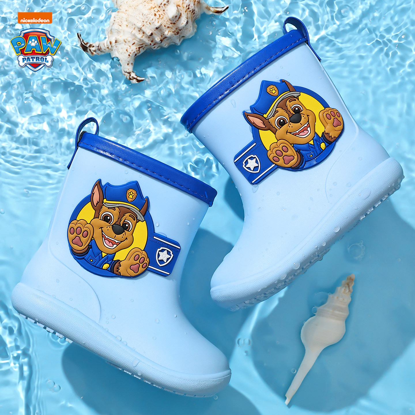 汪汪队儿童雨鞋女童新款可爱卡通水鞋室外防水男童四季软底小学生