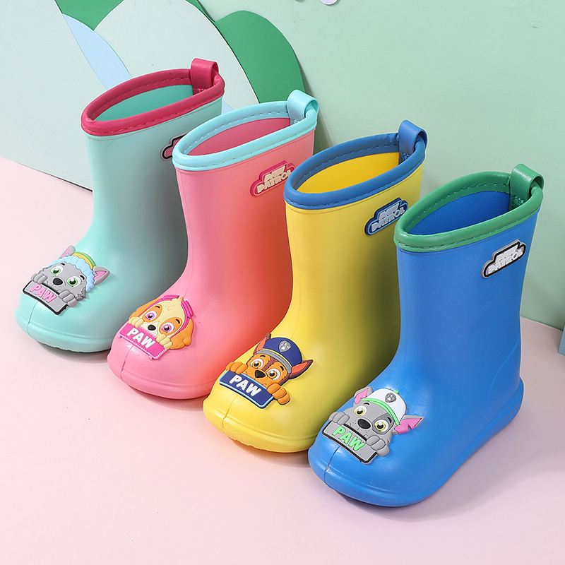 防滑輕便汪汪隊立大功兒童雨鞋