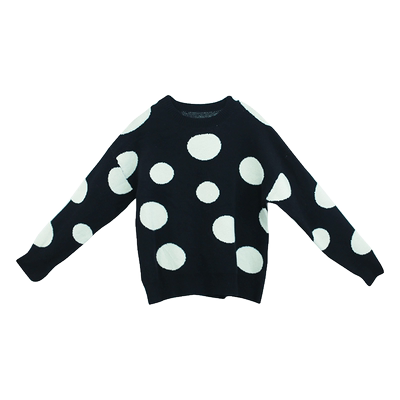 糖十一日系毛衣女秋冬外穿2025新款圆领宽松套头毛衣慵懒风上衣女