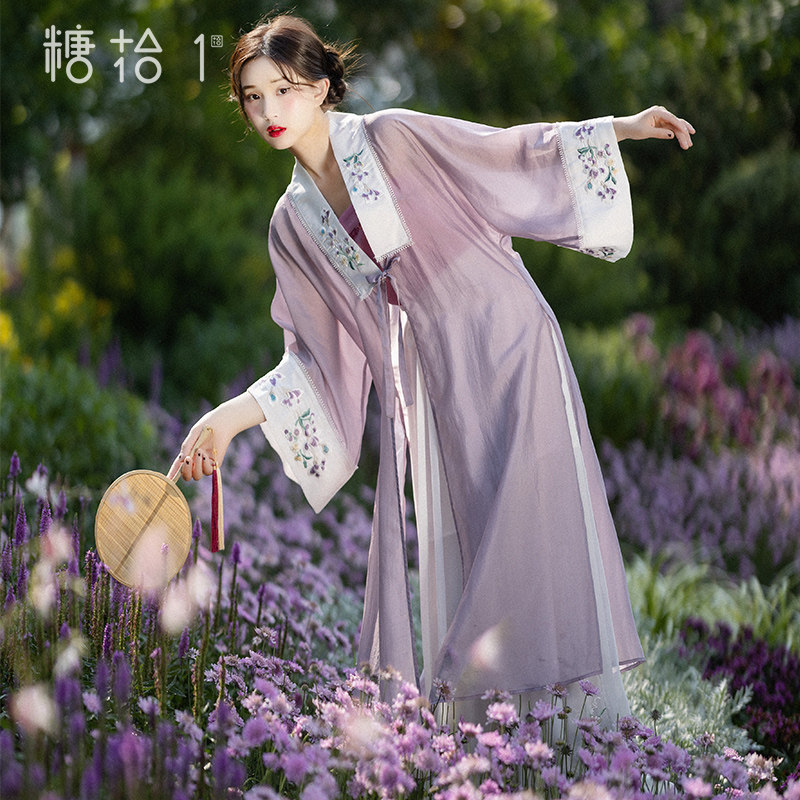 现货【藿香】汉元素绣花开衫女夏季宋抹吊带雪纺阔腿裤新中式套装,女装/女士精品,汉服半身裙,淘宝优惠券,粉丝福利购,淘宝优惠卷