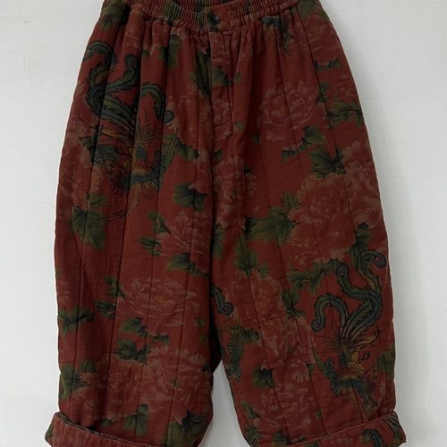 衣秋白-351078冬季新款全松紧拉链九分棉裤（长86围142）