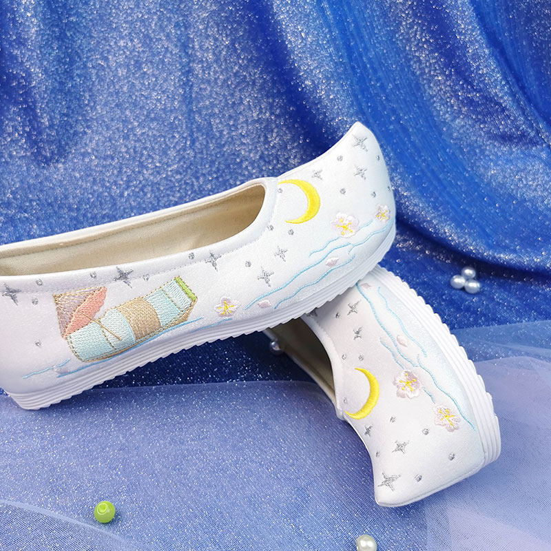 心珑锦原创醉星河明制魏晋古风马面鞋汉服女古装绣花学生仙气翘头