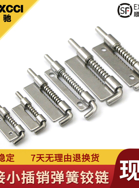 埃驰CL225不锈钢工业铰链配电箱电柜门板上下门轴 可拆卸弹簧插销