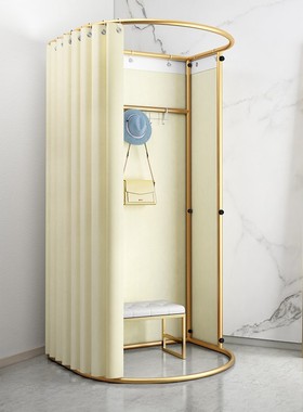 服装店展示架落地试衣间轨道商场简易可移动更衣室临时活动换衣间