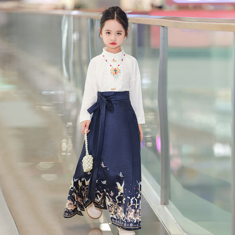 女童马面裙唐装汉服夏季古风超仙