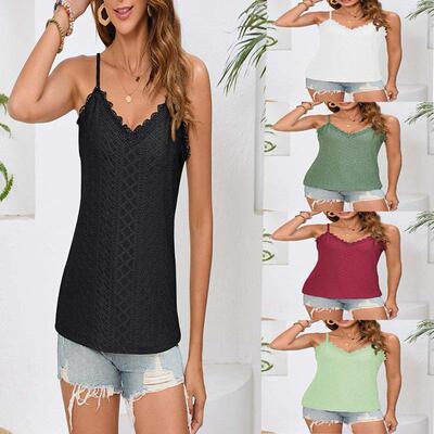 A women's matcha green thin-strapped camisole  Casual Fit