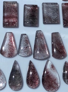 2026天然超七方形水滴裸石 晶体通透云母片饱满可DIY吊坠戒指水晶