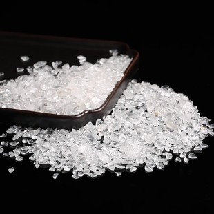 2026天然消磁白水晶碎石原石标本宝石摆件手链消磁石净化水晶石