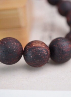 2026天然降真香佛珠手串12mm奇楠级小叶降真香黄油麻丝满黑油沉水