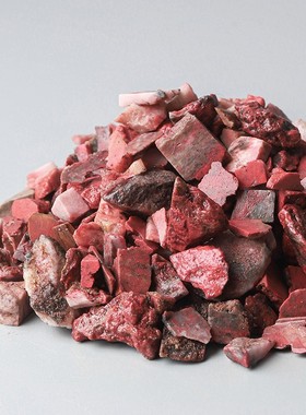 2026朱砂鸡血石原石颗粒天然原矿工艺品原料鱼缸花盆铺垫石料