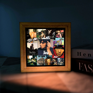 JAY周杰伦灯光相框小夜灯桌面摆件明星专辑送生日礼物纪念品摆台