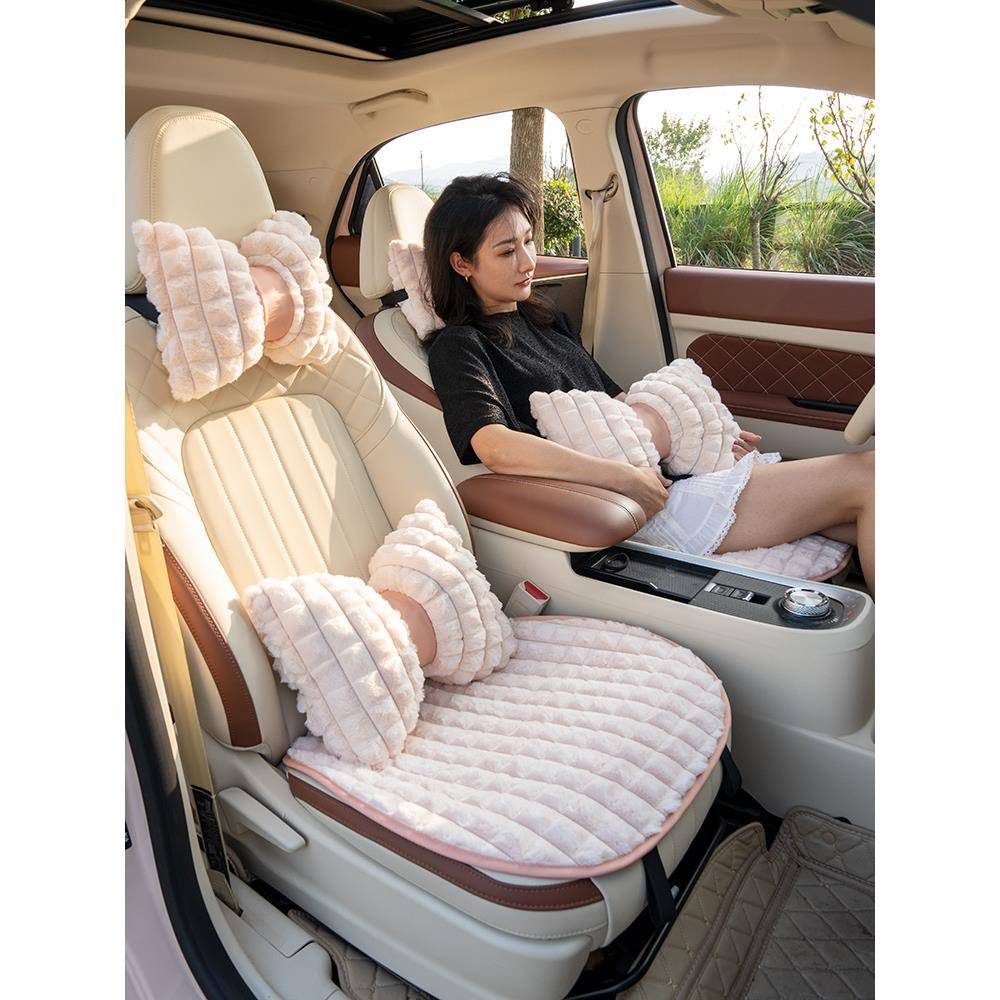 适用于吉利熊猫mini座椅套冬季毛绒熊猫骑士汽车坐垫加厚保暖座垫