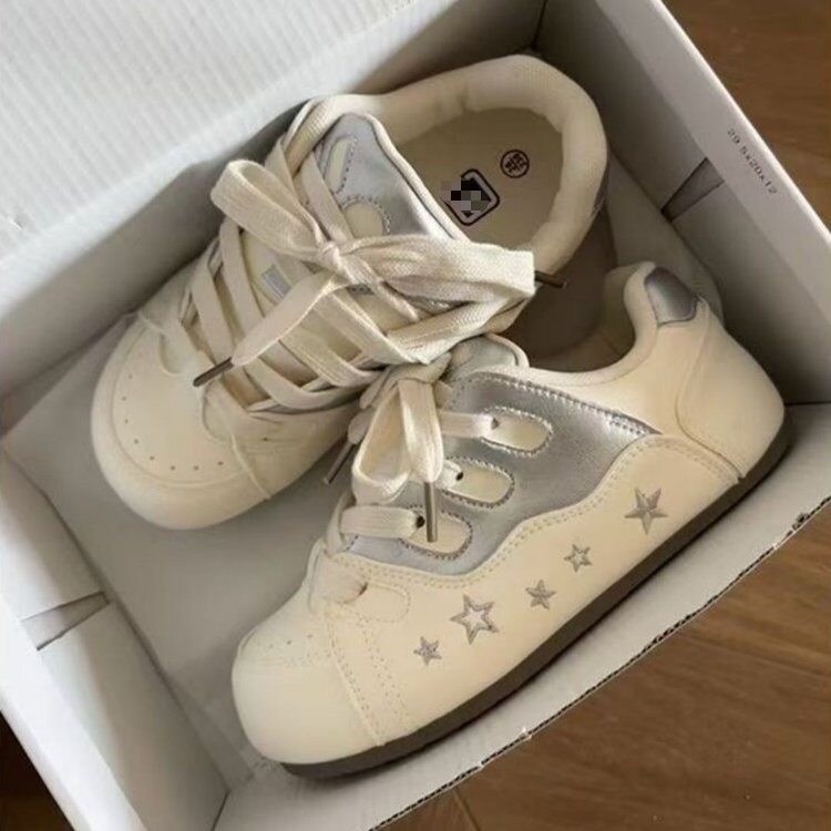 韩系厚底百搭板鞋子女款2026春季新款小白鞋学生休闲复古德训鞋潮