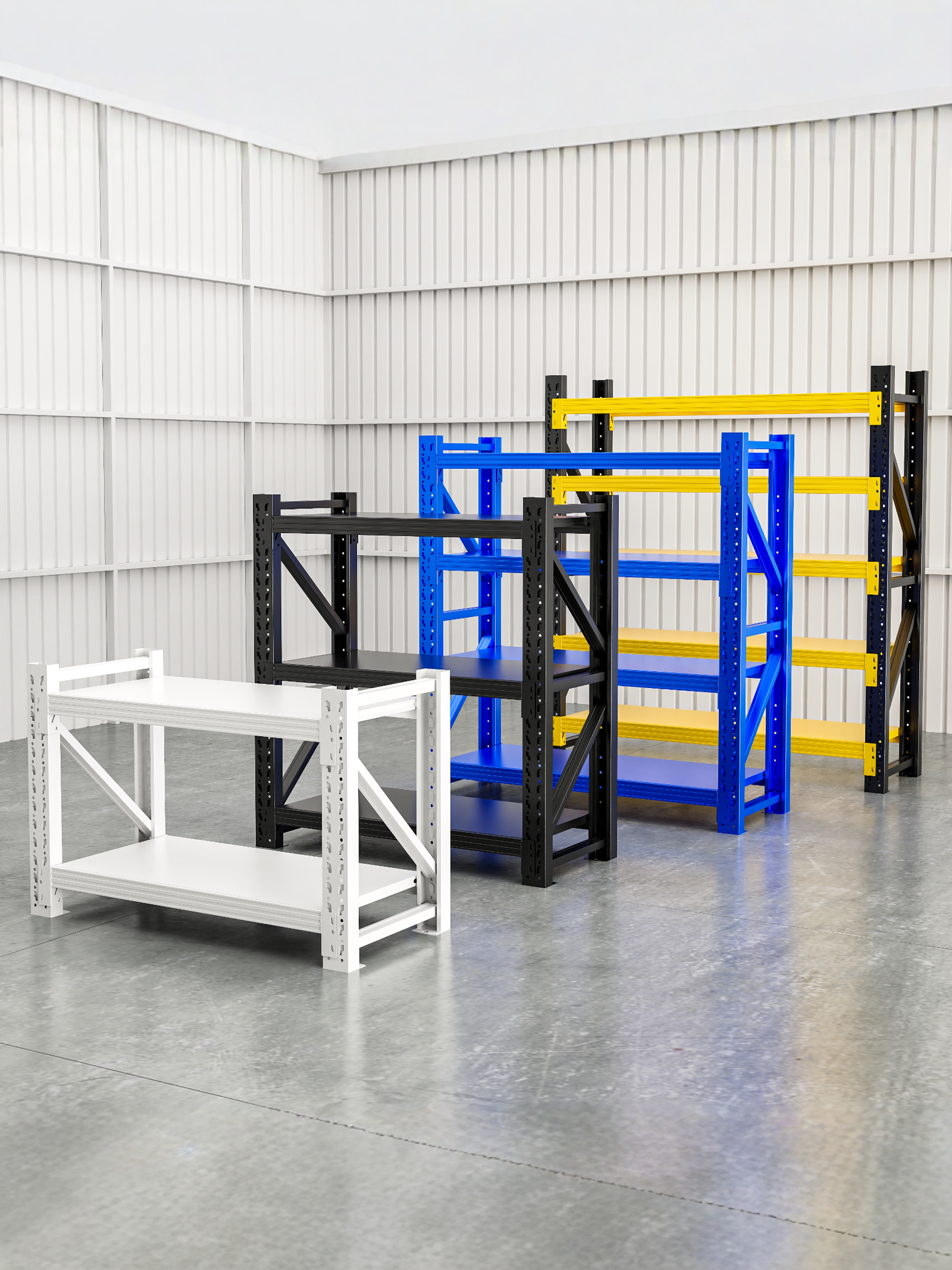 仓储货架置物架多层家用快递架自由组合铁架子二层三层商用展示架