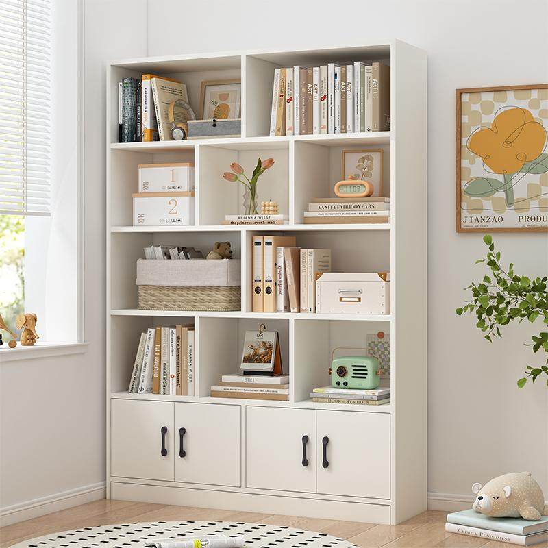 【香港包邮】实木书架落地置物架客厅一体靠墙书柜家用储物柜儿童