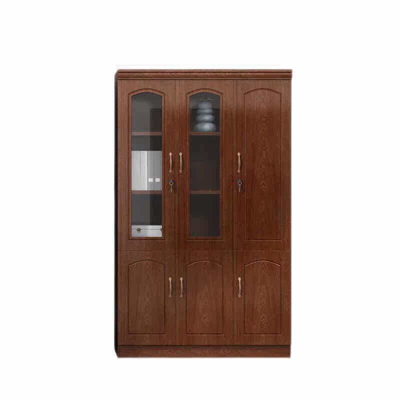 海邦文件柜资料柜办公室书柜木质档案柜带锁储物收纳柜办公柜办公