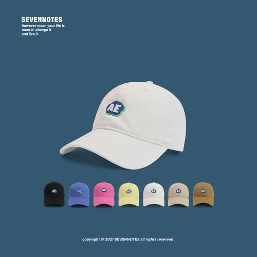 sevennotes白色ae简约透气棒球帽