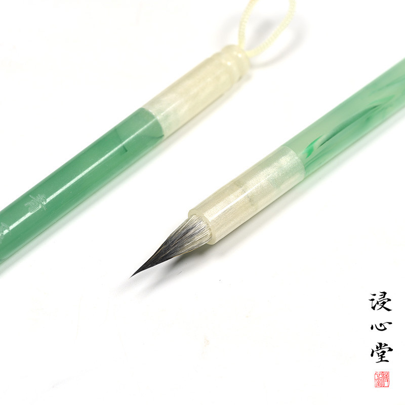青玉案 出锋1.9 文征明草堂十字七紫三羊小楷毛笔 浸心堂图片