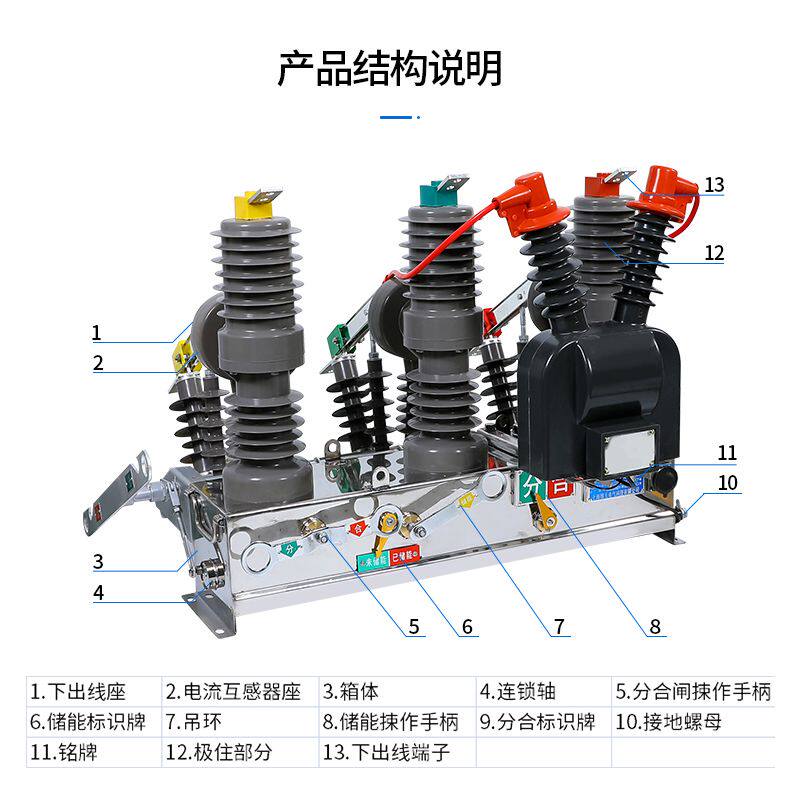 ZW32-12/630带看门狗10KV户外高压真空断路器24-35KV柱上开关智能