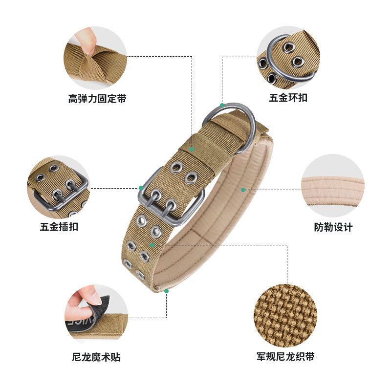 大型犬栓狗狗项圈牵引绳大狗圈颈圈中型犬马犬专用狗脖圈猛犬脖套