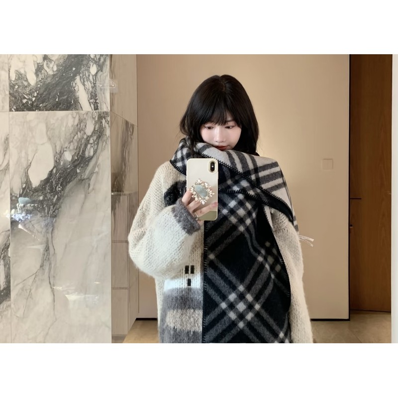 还原厚度欢迎对比内蒙古纯精梳小羊羔毛围巾