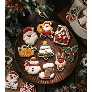 圣诞节手工糖霜饼干圣诞树姜饼人曲奇成品独立包装新年创意送礼物