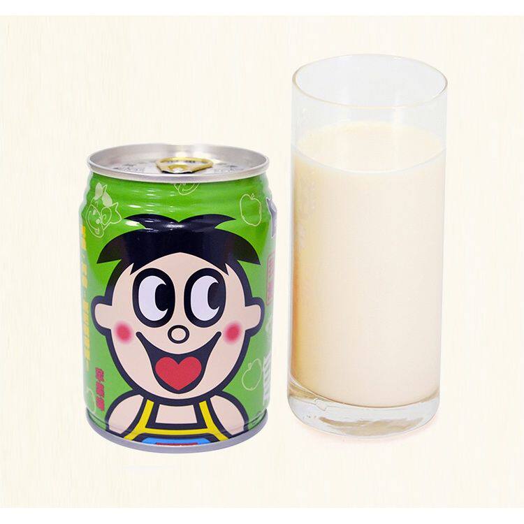 旺旺旺仔牛奶苹果味245ml*6 网红绿罐牛奶饮料铁罐散装