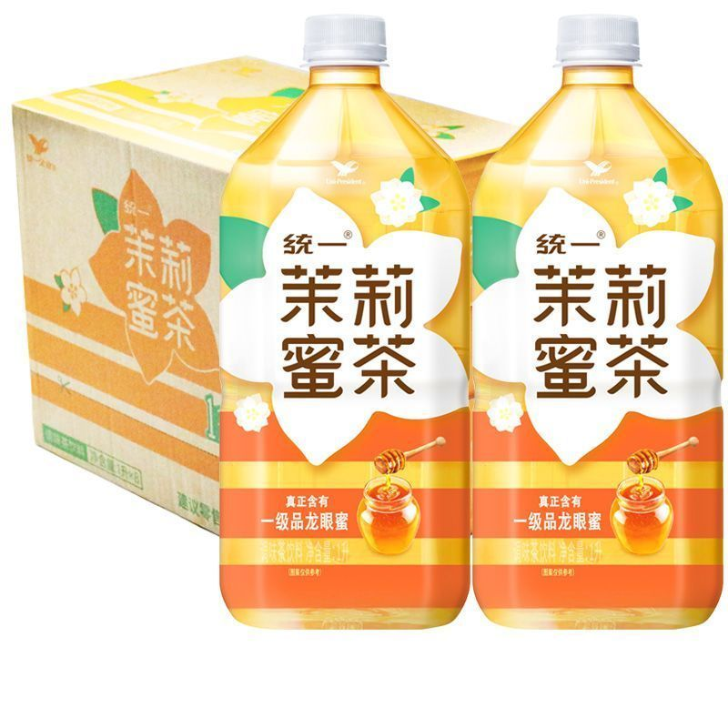 统一1L*8大瓶饮料冰红茶绿茶茉莉蜜茶金桔柠檬青梅绿茶整箱