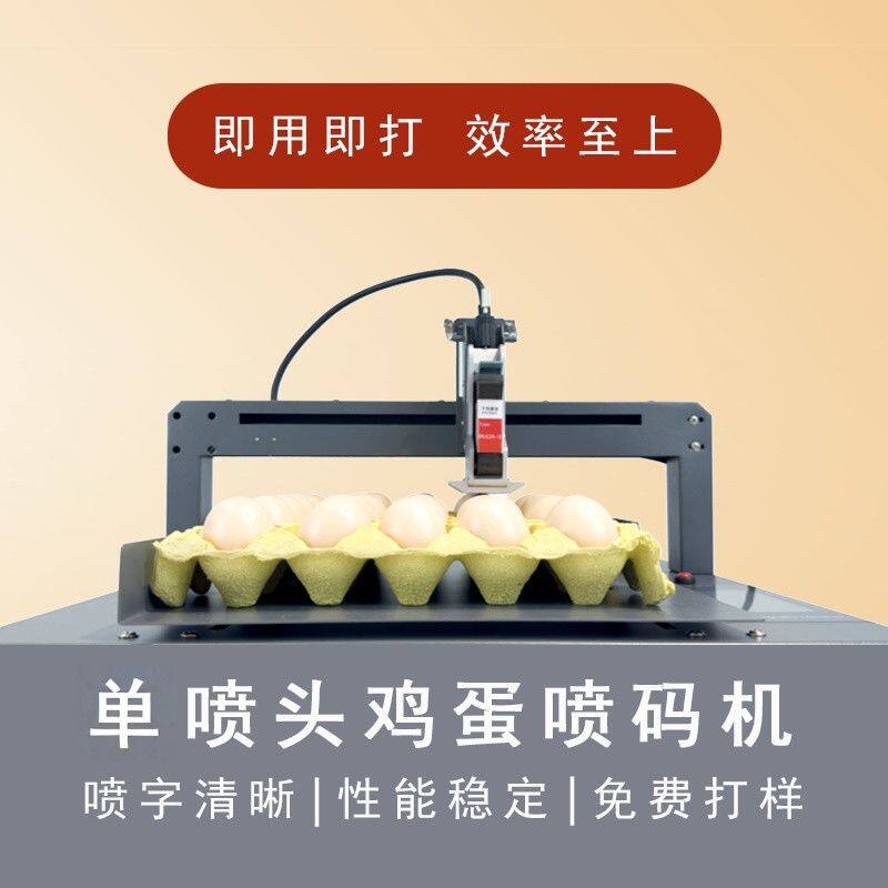 维诺捷小型单喷头鸡蛋喷码机全自动流水线小型激光喷码机生产日期