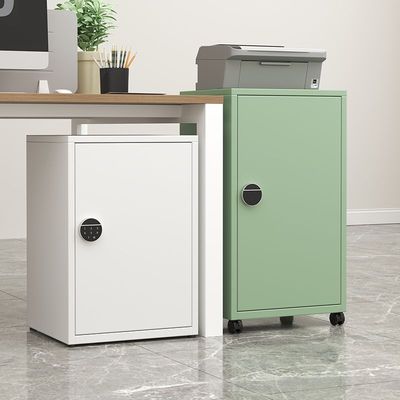 办公小型铁皮文件柜家用密码锁储物柜桌下单门带指纹锁收纳小柜子