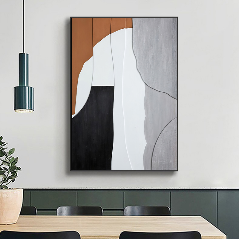 现代简约客厅沙发背景墙极简装饰画入户玄关走廊过道抽象挂画竖版