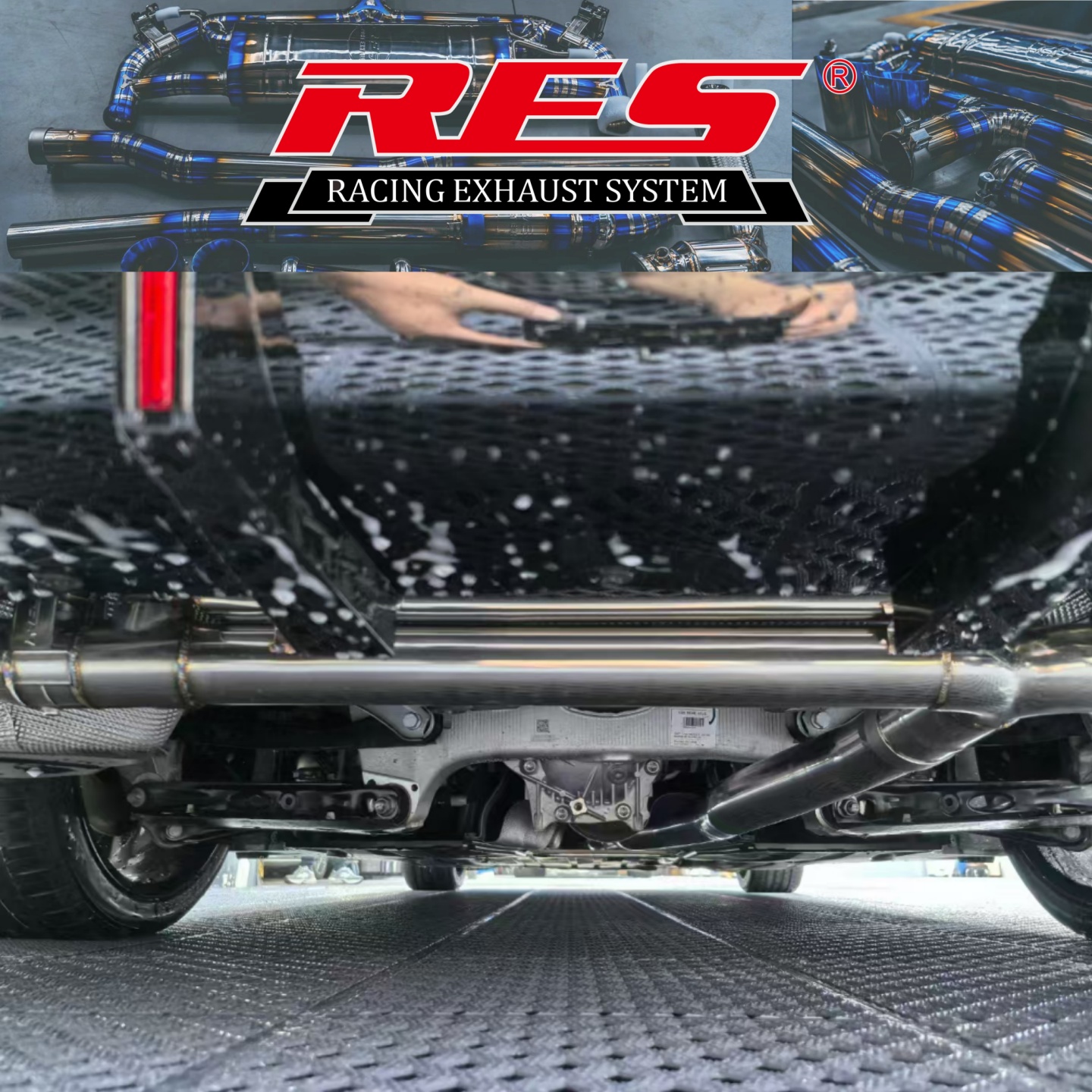 RES排气管24款宝马5系 G60/G68专用 2.0T无损改装电子阀门中尾段